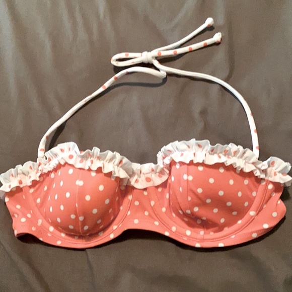 Victoria's Secret Other - Victoria’s Secret Coral Ruffle Polka Dot Bikini